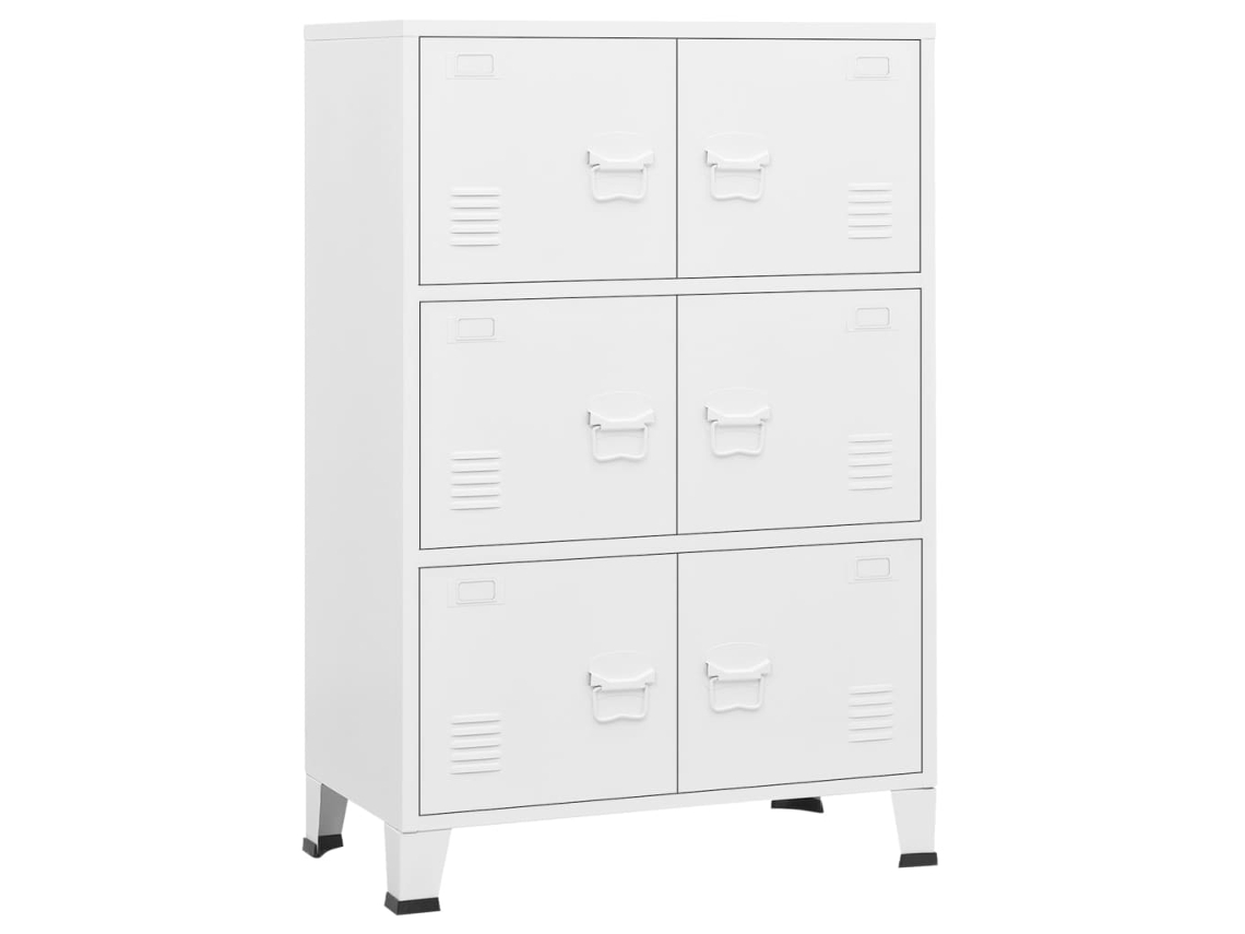 Storage Chest, Storage Chests Vidaxl Branco Metal (n/a)