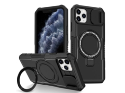 Capa Zruxe Compativel Com Iphone 11 Pro Max (camshield Deslizante - Magsafe - Tpu Hybrid Pc - Preto)