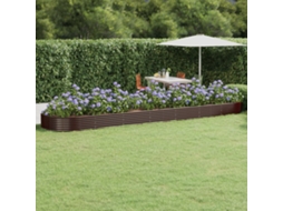 Vidaxl Canteiro Elevado Jardim 600x140x36 Aço Galvanizado Castanho