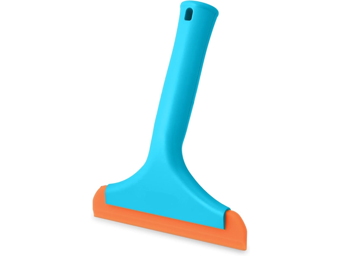 Raspador De Silicone Para Chuveiro, Tamanho Pequeno Para Raspar Carros, Limpar Janelas, Casa De Banho, Limpar Para-brisas, Azul