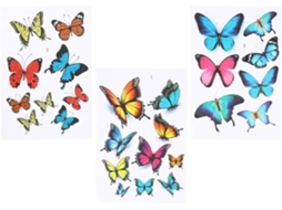 Conjunto De 3 Adesivos De Borboleta Para Carro - Decoração Criativa E Adesivo De Alta Aderência