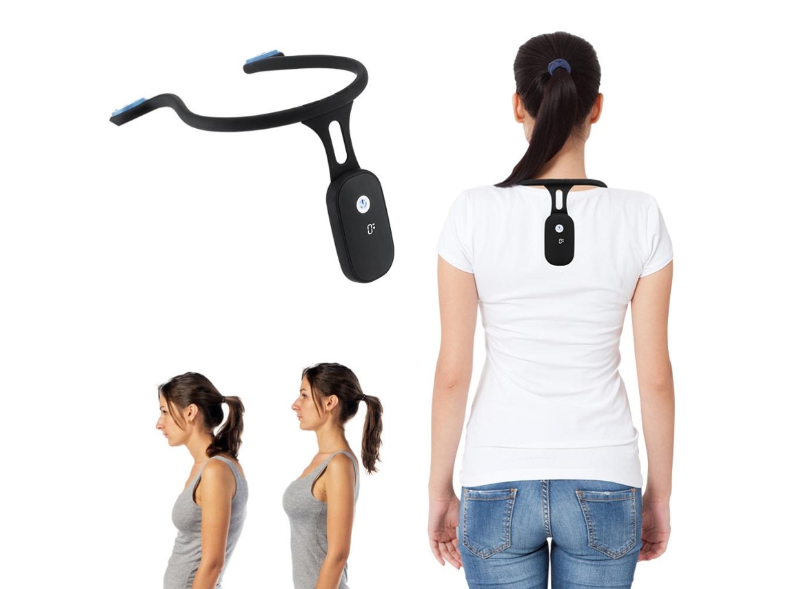 XYVONA Corretor de postura cervical de silicone recarregável Xyvona com treinamento de indução automática