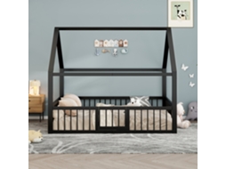 Cama Plana Metal 140x200 Grade Preta