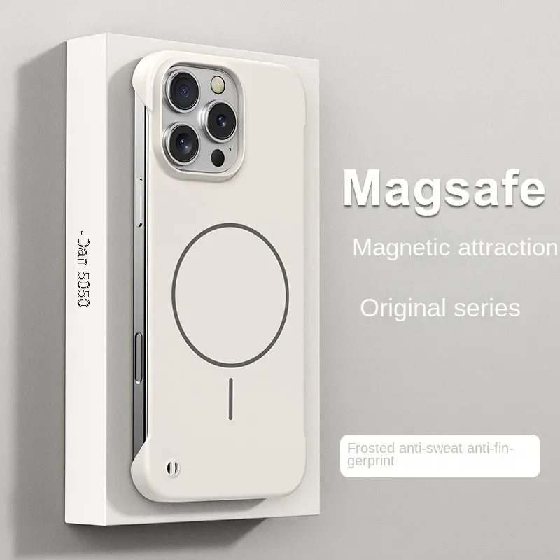 Capa Protetora Fosca Para Dissipação De Calor (iphone 15 Branco), Resistente A Impactos Magnéticos.