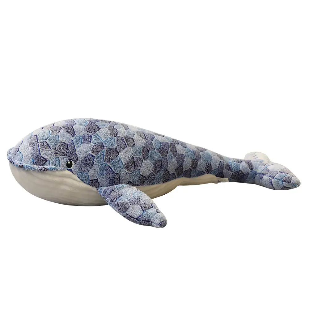 Pelúcia Gigante de Tubarão Azul de Desenho Animado Almofada Macia de Animal MDUG (65cm)