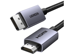 Cabo Displayport Ugreen De 1,5 M Para Hdmi Para Monitor De Computador Com Transmissão 4k