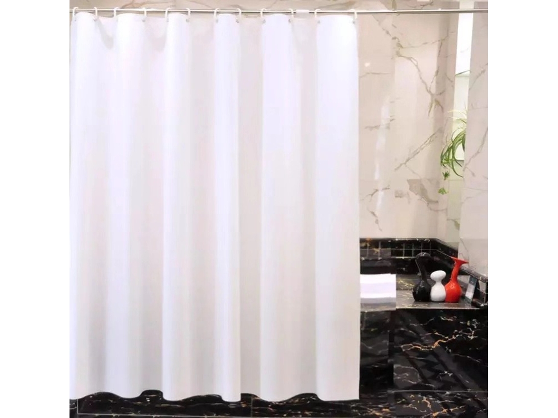 NEVEANCE Cortina de Chuveiro Branca 50x180 cm, Impermeável e Antifungo