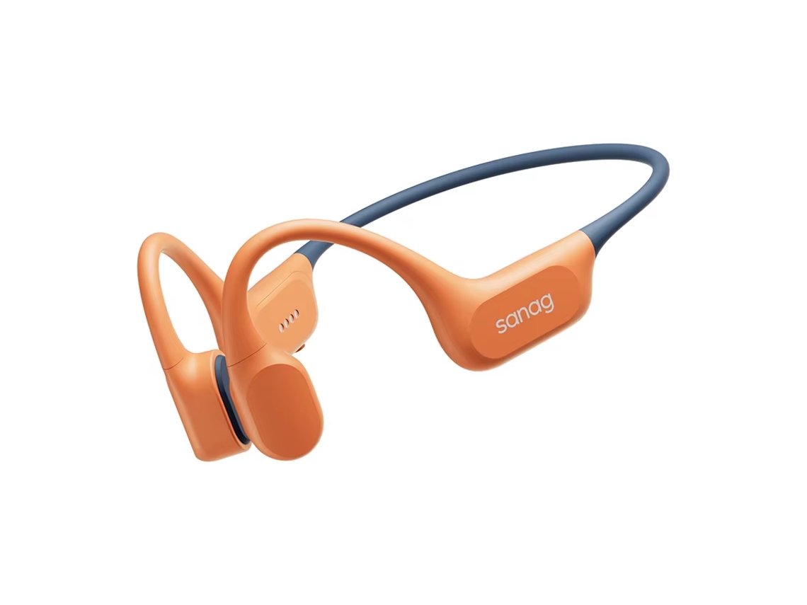 Fones de Ouvido Bluetooth com Condução Óssea, À Prova D'água para Natação, Reprodutor de Mp3 de 64 Gb MDUG (amarelo)