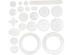 Kit de desenho profissional Toyvian, 22 peças, plástico, brinquedo educativo prático para estudantes e designers.