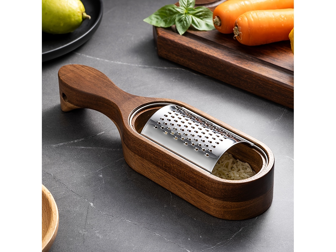 Ralador De Queijo Em Aço Inox Com Caixa Armazenamento, Premium Para Ralar, Descascar E Desfiar Eficiência. Aquaforge