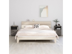 Vidaxl Mesas Cabeceira Hamar 2 Pcs 40x35x62cm Pinho Maciço Cinza-claro