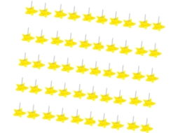 100 Alfinetes Com Cabeça Em Forma De Estrela Para Quadros Cortiça E Tachinhas Cinco Pontas Avisos