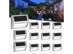 Luzes Solares para Deck, 4 LED, 6 pack, à prova d'água, aço inox | S/MARCA