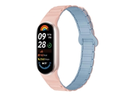 Bracelete para Xiaomi Smart Band 10/9/8 Silicone Magnético com Três Esferas Azul Enevoado e Areia em Pó XIAOMOYU