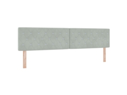 Conjunto 1 Cama Box Vidaxl Cinzento-claro Veludo (200 X 200 Cm)