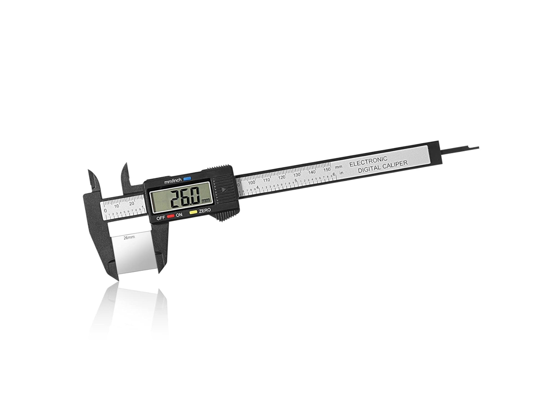 Paquímetro Digital, 150 Mm/6 Polegadas, Ferramenta De Medição Eletrônica Com Visor Lcd Grande, Externas, Internas, Profundidade E De Degraus