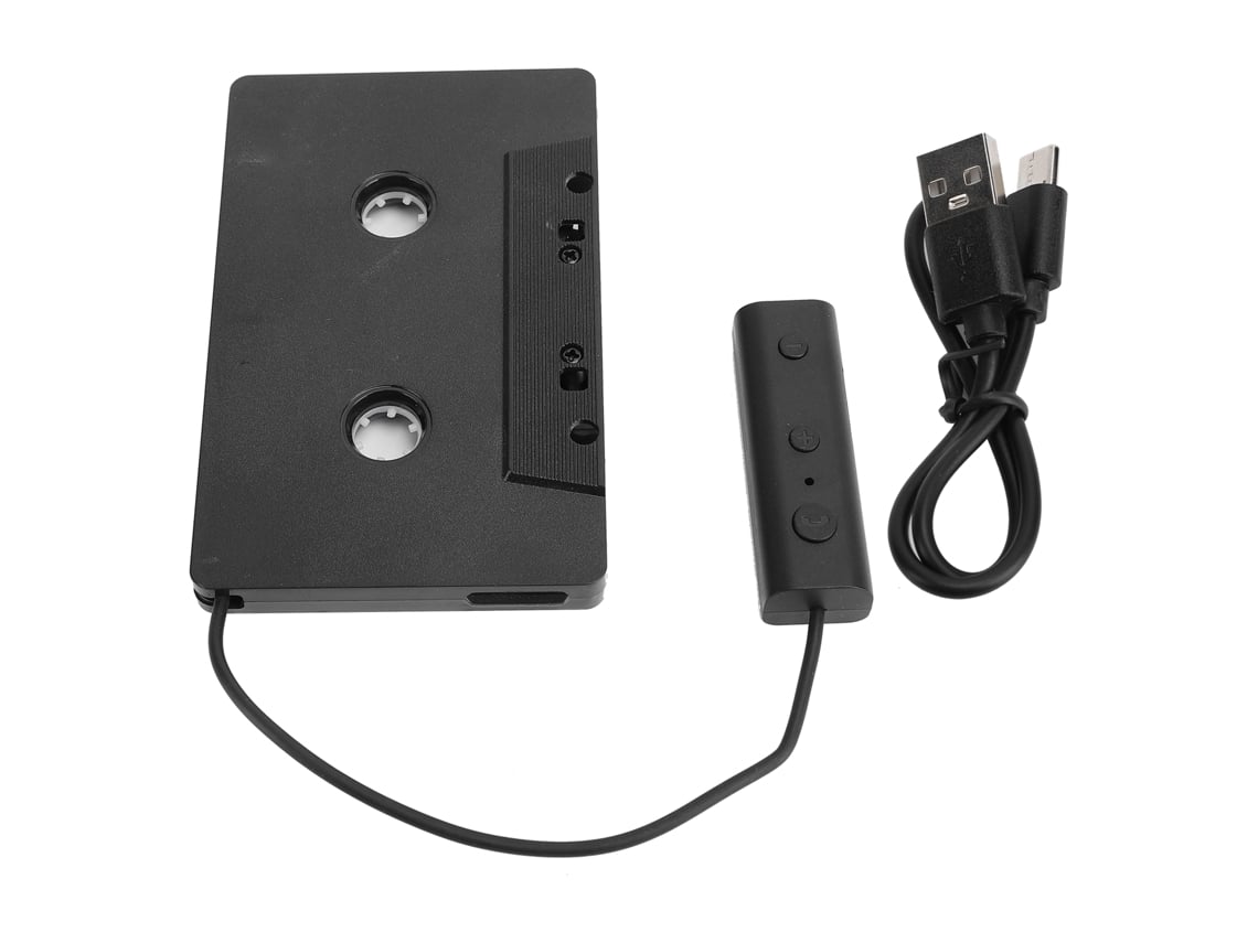 Conversor de cassete para carro Bluetooth 5.0 4 canais plug and play com cabo USB S/MARCA