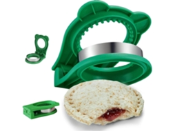 Cortador E Selador De Sanduíches, Em Aço Inoxidável, Cor Verde, Para Pão, Lancheiras, Biscoitos E Café Da Manhã