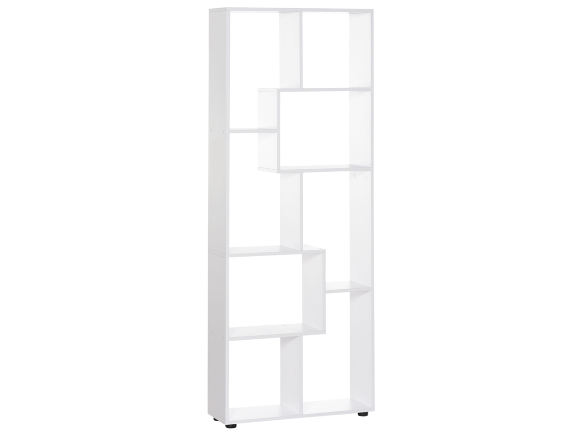 Prateleiras Verticais Modernas Design de Estante com 8 Prateleiras Painel de Partículas E1 70x24x178cm Branco