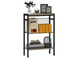 Mesa de centro retangular com 2 gavetas e 1 compartimento em branco e natural CHERIDIA CUOM