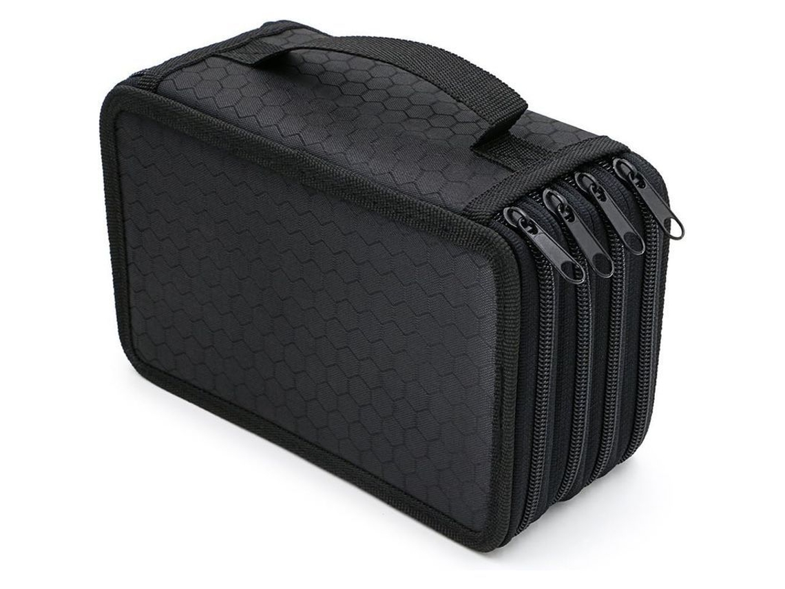 2026 estuche Portátil de Lápices de Gran Capacidad Multicapa para 72 Lápices Color Negro