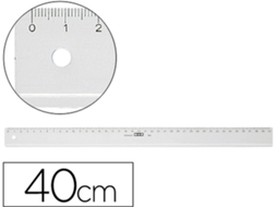 Regua MOR 40cm Plástico Transparente0
