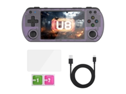 Console Notebook Retrô U8, Sistema Linux Open Source, Tela 4.0, 28000 Jogos, Bateria 3500mah Roxo 128gb Sfushos