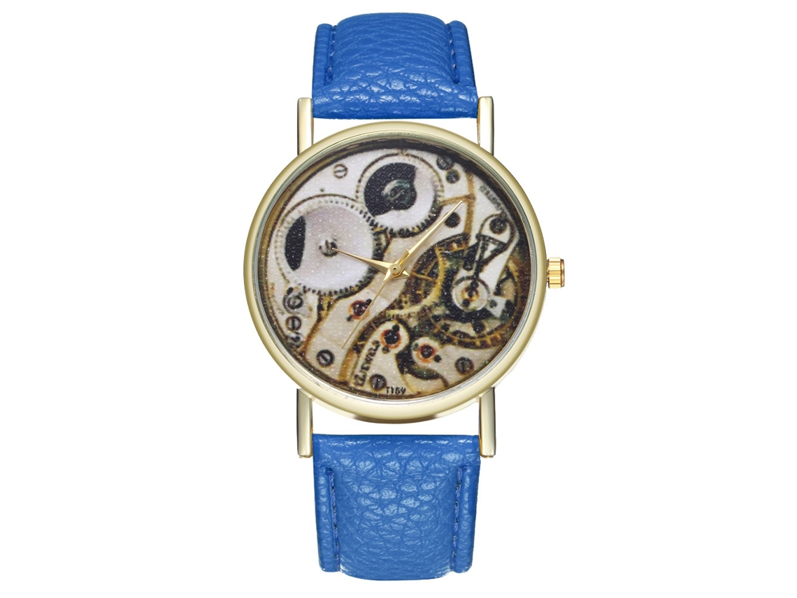 Reloj De Pareja Zhoulianfa Cuero Casual Coreano Atmósferico Quartzo Azul T159-a