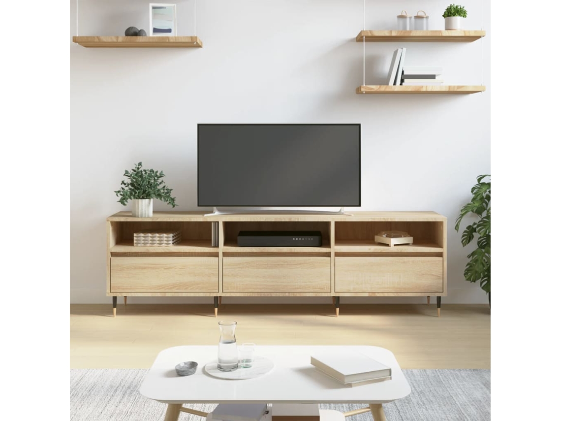 Vidaxl Móvel De Tv 150x30x44,5 Cm Derivados De Madeira Carvalho Sonoma