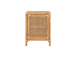 Mesa lateral em rattan de abeto com porta, 46x35x60cm ALEXANDRA HOUSE LIVING