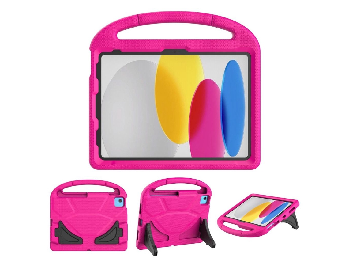 Capa De Eva Para Ipad A16 11" 2025/10.9" 2024 Com Suporte E Alça - Rosa