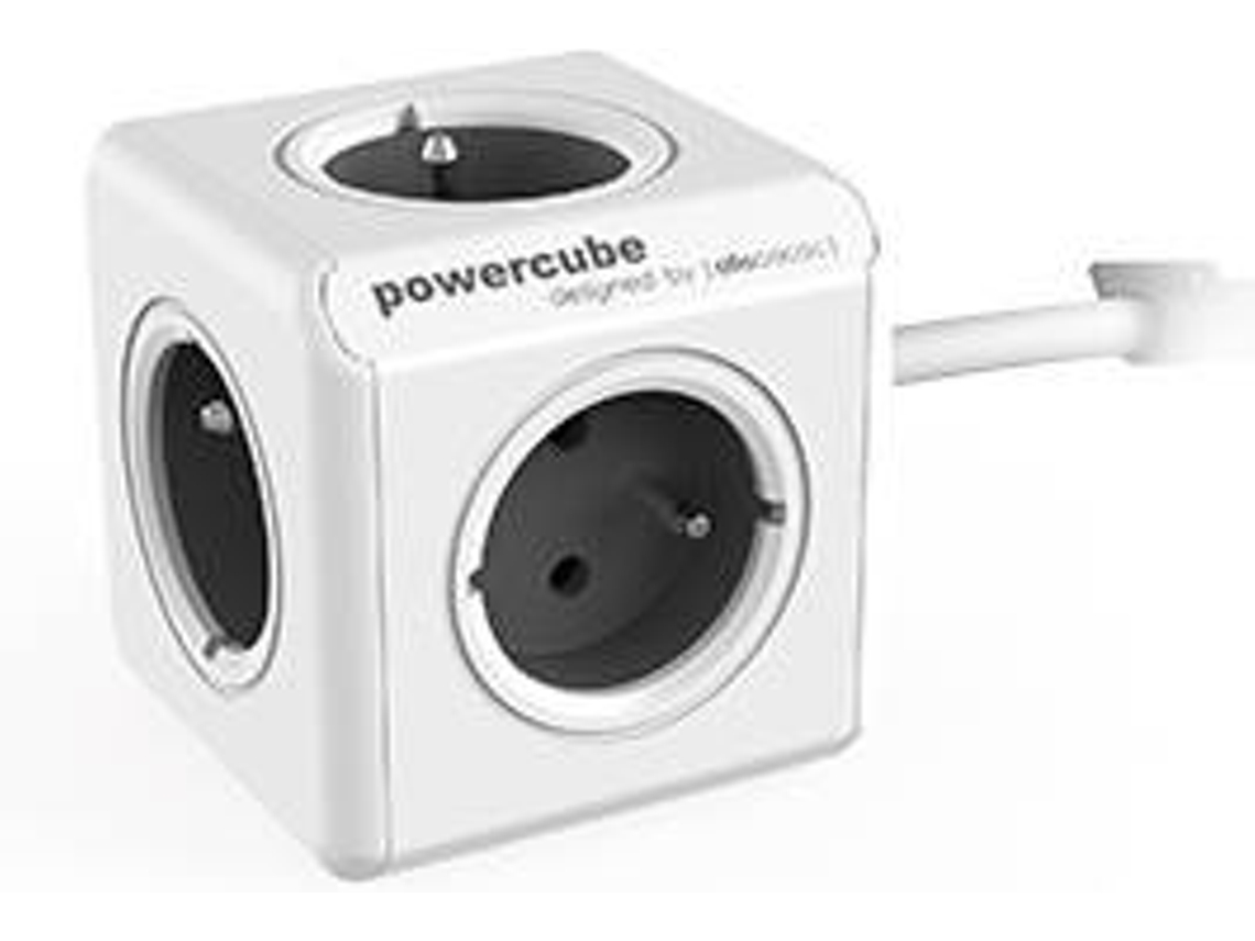 Extensão Elétrica ALLOCACOC PowerCube Extended Type E 5 tomadas Cinzento 1,5 m