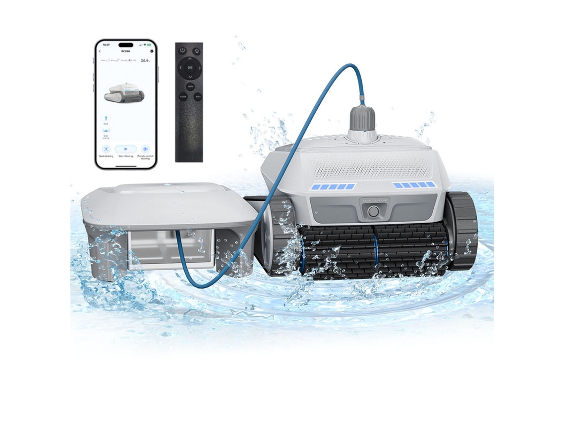Robot Aspirador de Piscinas Sem Fios AIRROBO Pc200, 4 motores, bateria 10400mAh, controle por app, autonomia 150min AIRROBO