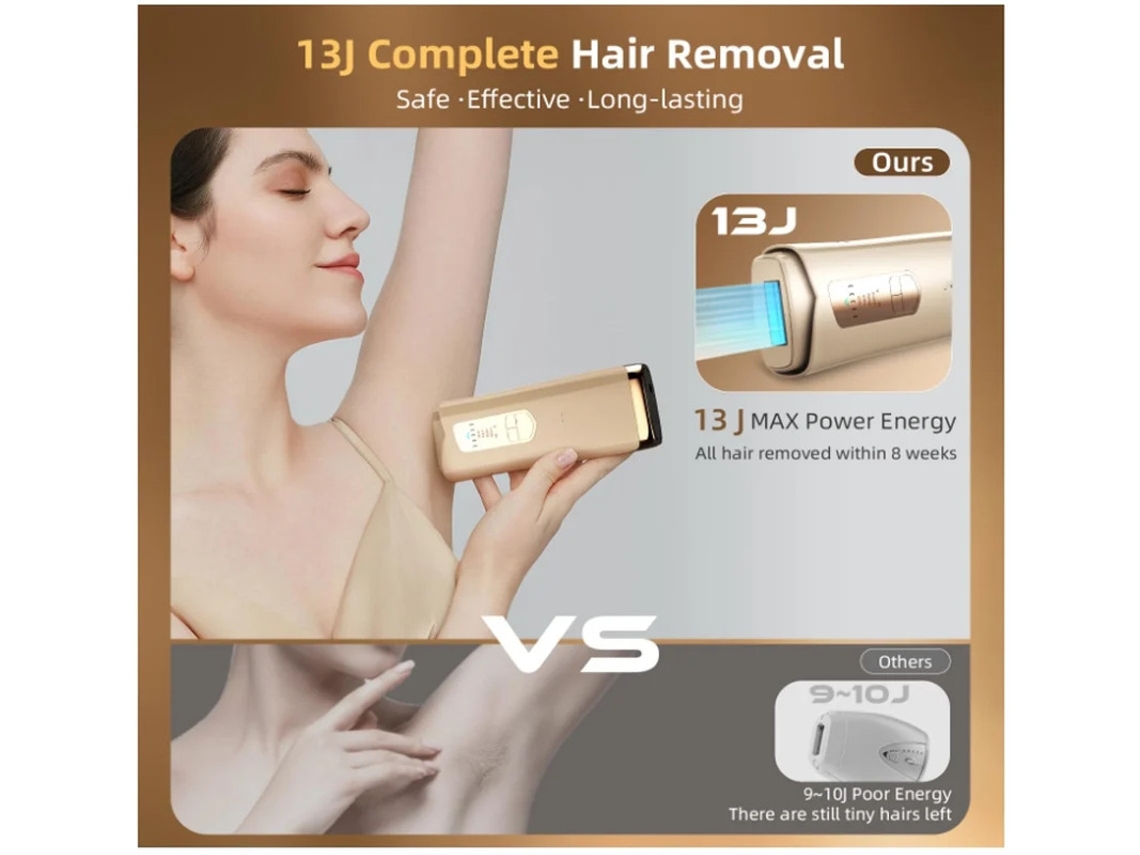Depilação Ipl Para Homens E Mulheres. Resultado Permanente Com 5 Níveis De Energia E Sistema Integrado De Resfriamento De Gelo Para Uma Bestvite