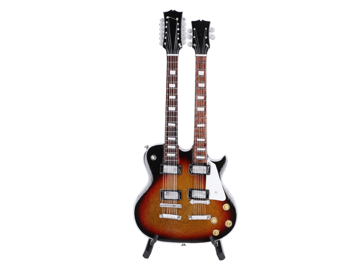 Primerox miniatura de Guitarra 18cm Feita À Mão com Suporte Decorativa Presente Casa