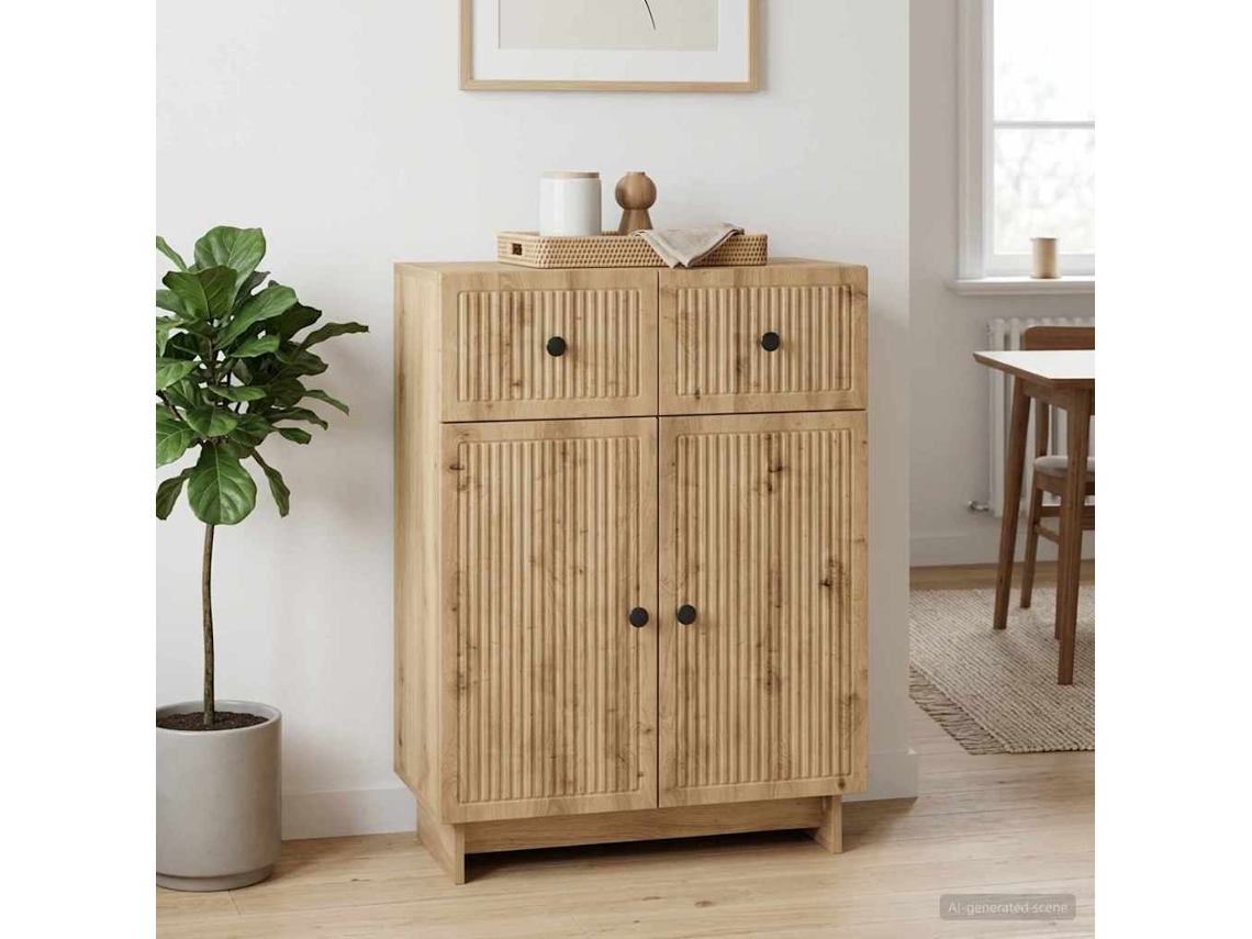 Vidaxl Buffet Carvalho Arttisan 66 X 34,5 X 90 Cm Derivados De Madeira
