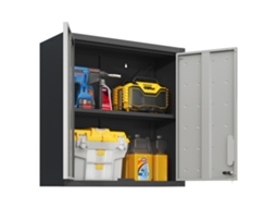 Armário Parede Metal Fechadura, Prateleira, Robusto, Garagem/oficina, 77×75×30cm kd