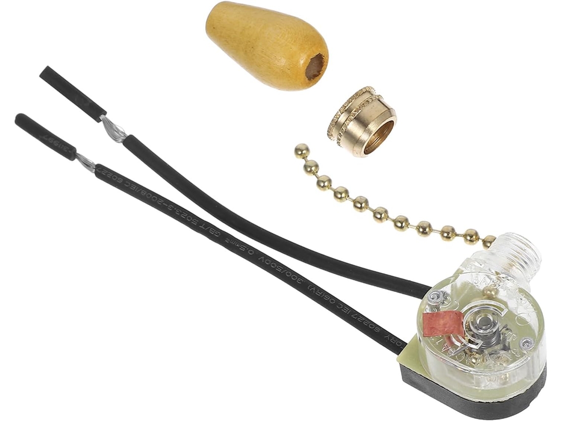 Corrente Dourada Para Interruptor De Ventilador De Teto Em Abs