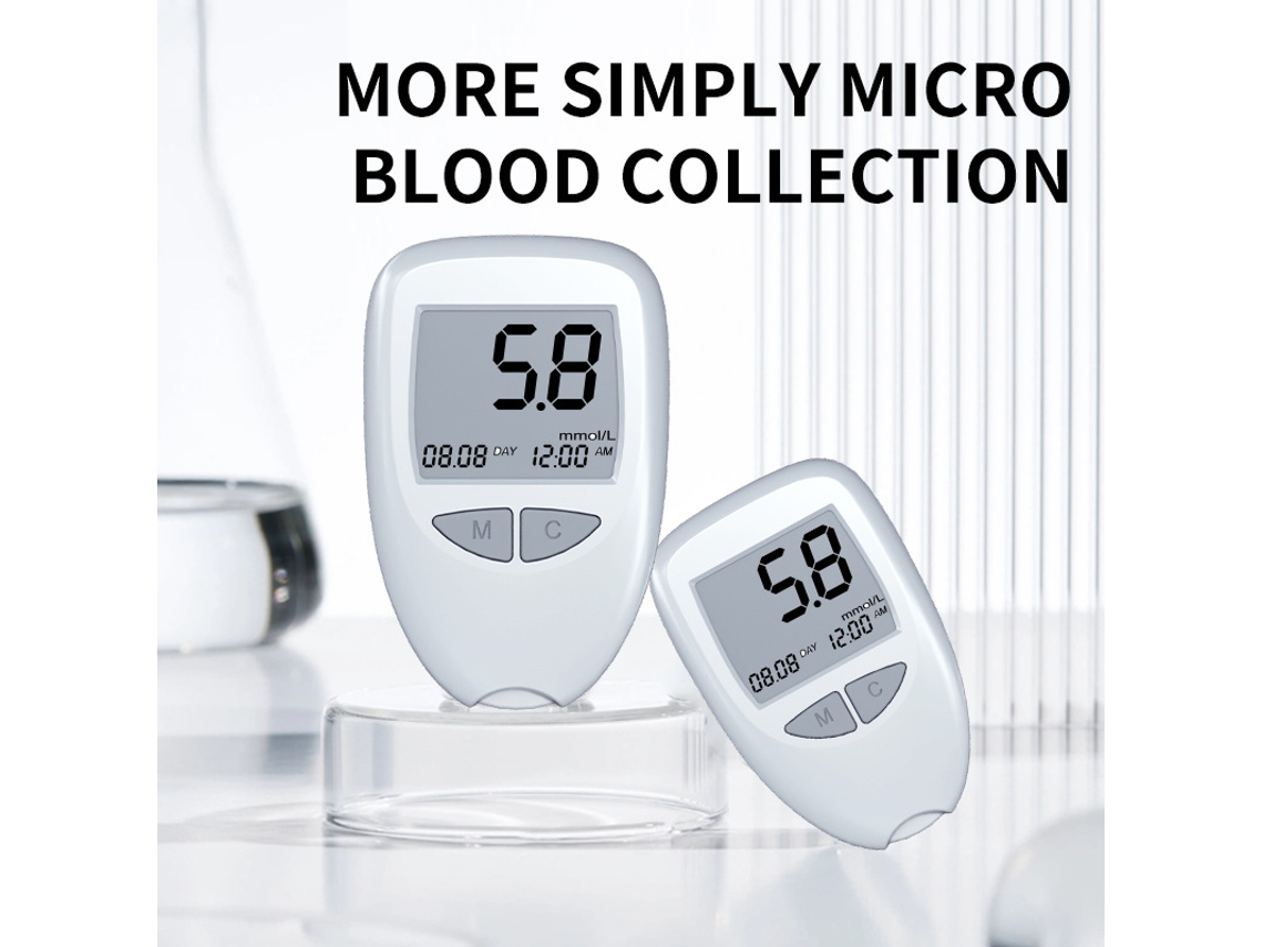 Medidor Digital De Glicose No Sangue, Rápido E Preciso, Com Visor Grande