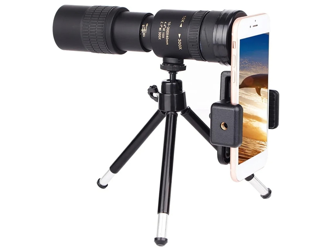 10 300x40mm Bak4 Prism Telescope Monocular Location Scope Com Suporte Para Telefone Inteligente E Tripé Para Adultos Observação De Pássaros Bestvite