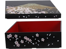Marmita Bento Zerodeko Realista Com O Monte Fuji, Feita De Plástico Resistente E Com Vedação Hermética, Ideal Para