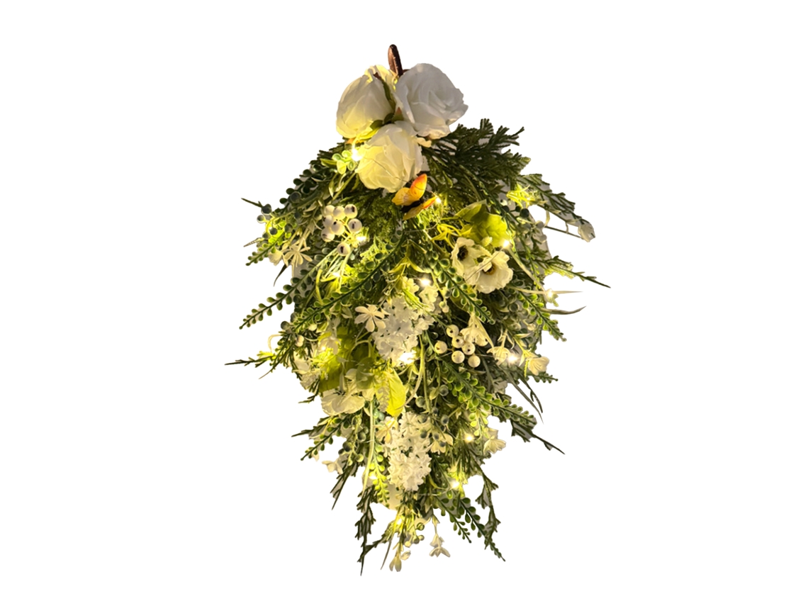 Girassol Artificial de 50cm com Embalagem de Encolher, Funciona com 2 Pilhas Aa LAXISCREED