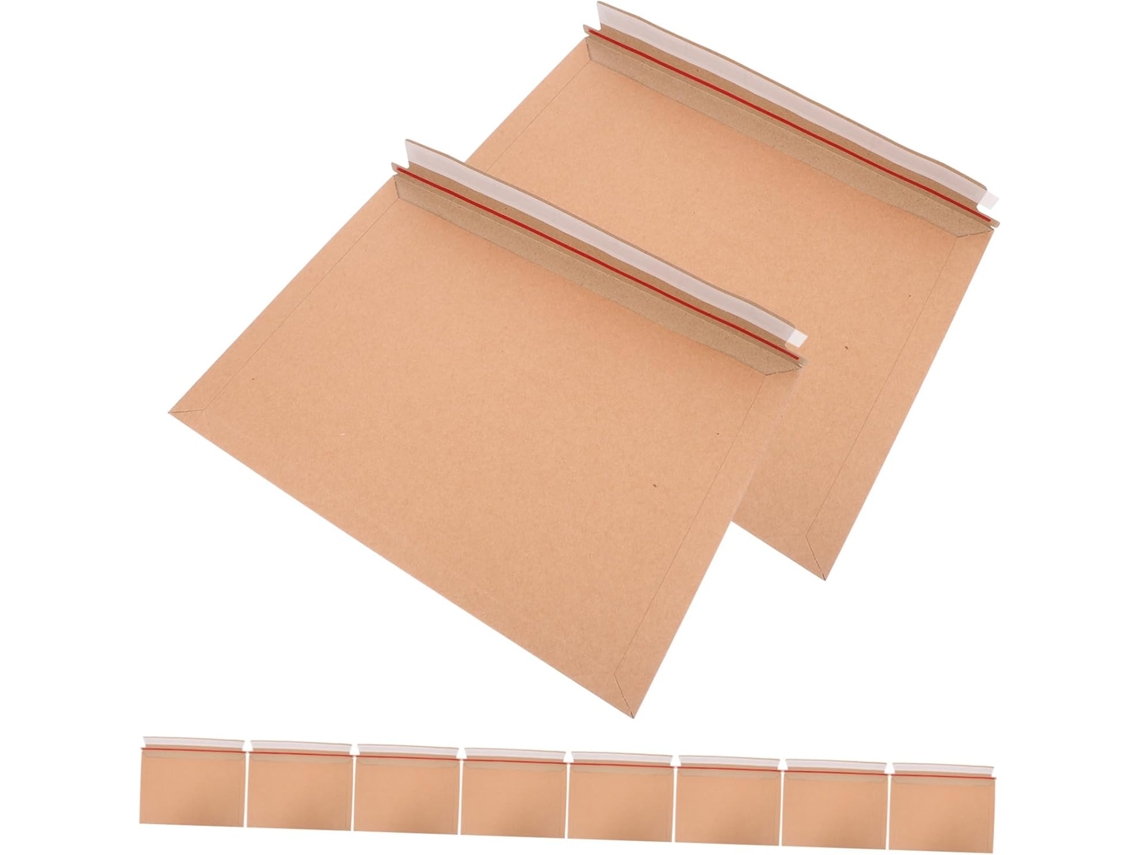 Conjunto de 30 Envelopes Rígidos Autoadesivos de Papel Kraft para Convites, Documentos e Pequenos Pacotes. SFUSHOS