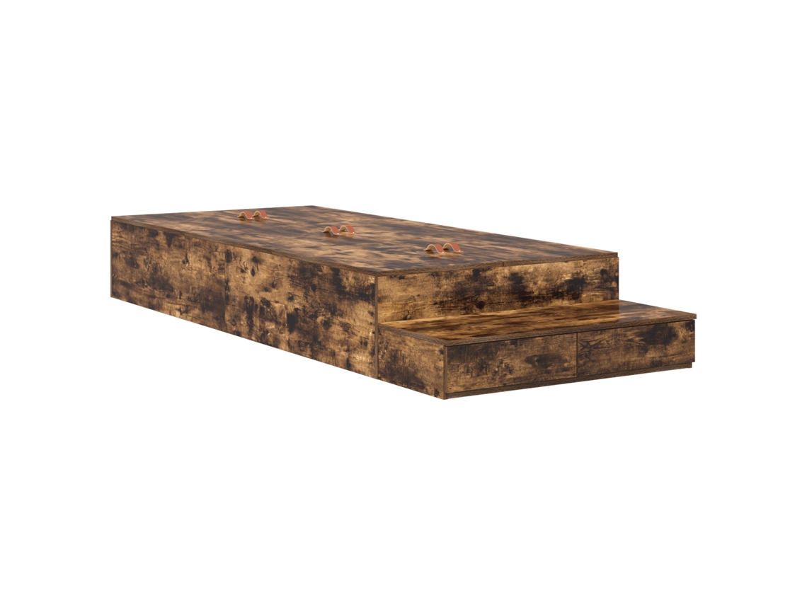 Estrado De Cama Em Carvalho Fumê Vidaxl Brown Engineered Wood (236,5x90x31,5 Cm)