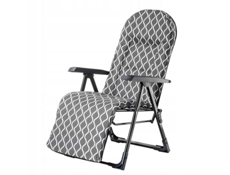 Tumbona Sillón De Jardín Plegable Playa Chaise Lounge Cojín Reposapiés Cómodo Kadax