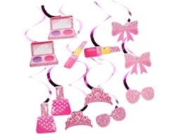 Espirais Rosa Para Pendurar, Ideais Para Festas, Decorações Leves Em Espiral, Pacote Com 12 Peças, I Gokoco