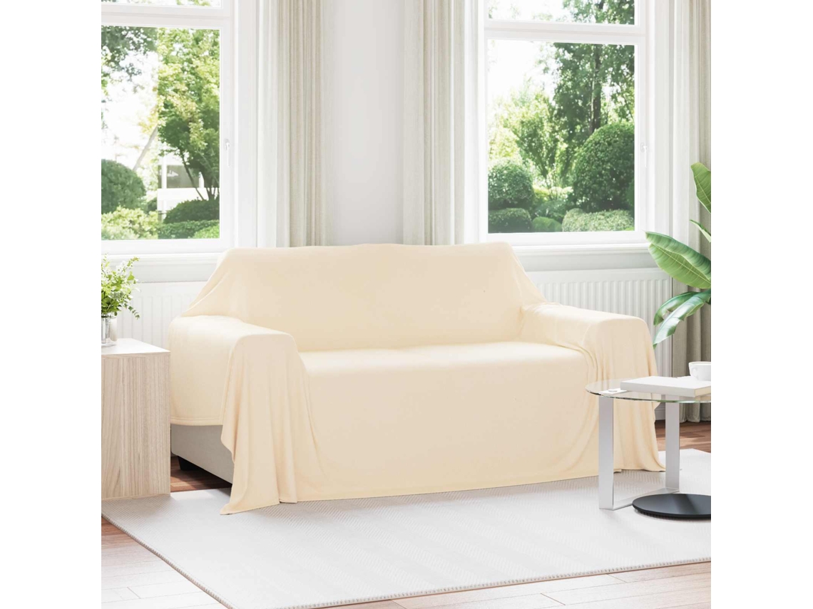 Vidaxl Cobertor Creme 280 X 210 Cm Lã