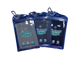 Toalha Refrescante Inclui Bolsa 3x Azul Slowmoose