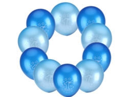 Laxiscreed Pacote Com 10 Balões De Látex Azul Para Festas E Aniversários De Bebé