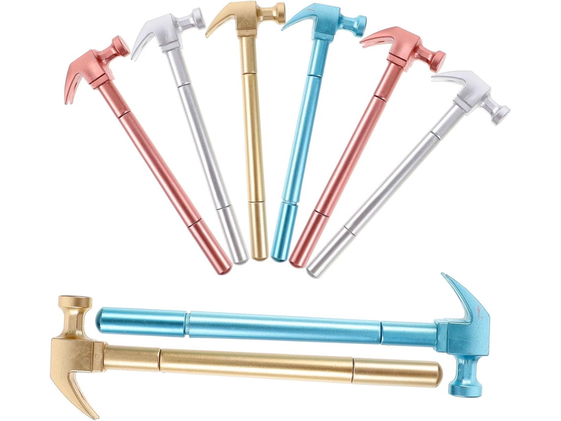 Conjunto De 8 Canetas Em Gel Doitool Formato Martelo Com Corpo